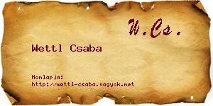 Wettl Csaba névjegykártya